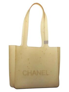 CHANEL Tote Bag Rubber Clear CC Auth bs22150